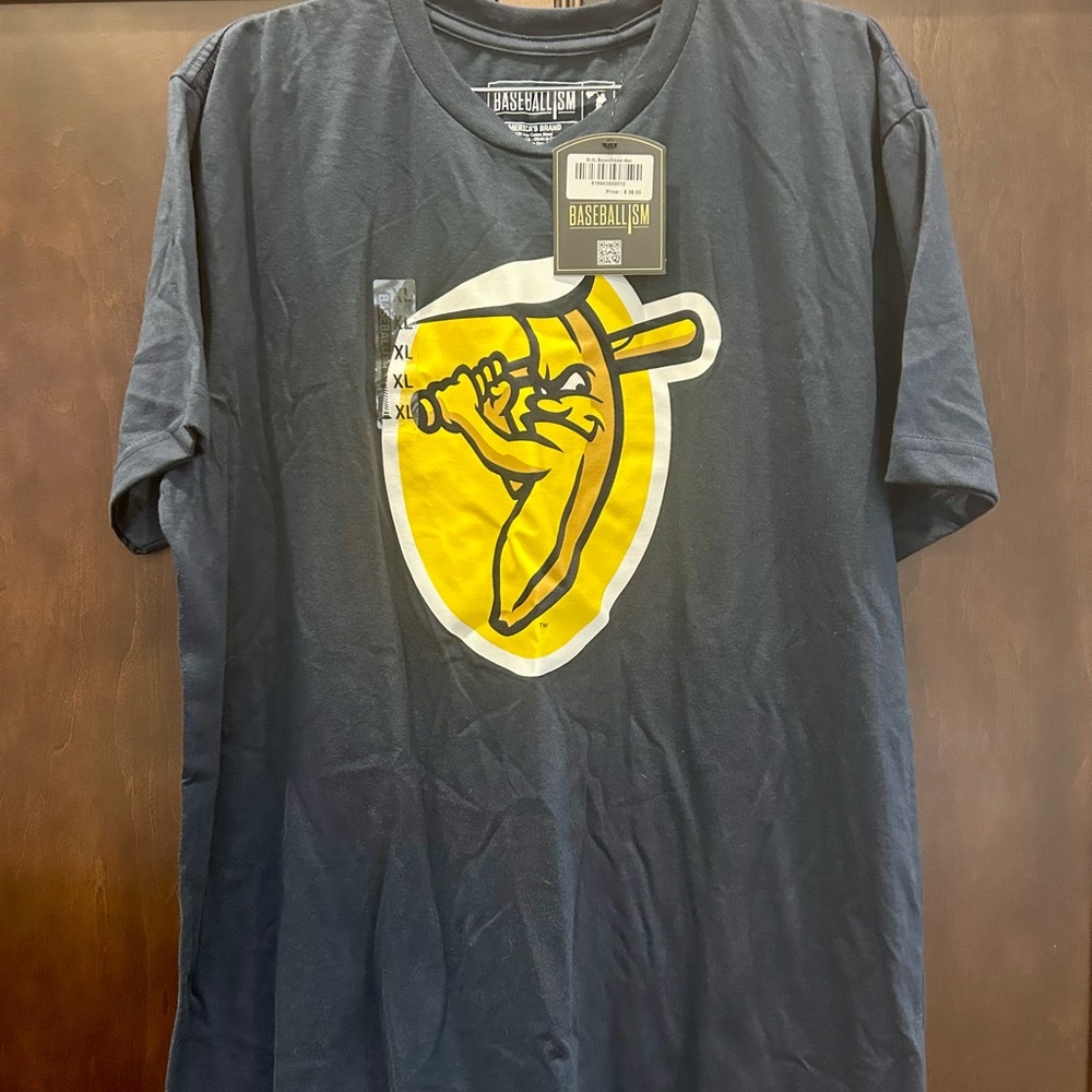 Baseballism Navy Graphic Tee- NWT Savannah Banana Tshirt